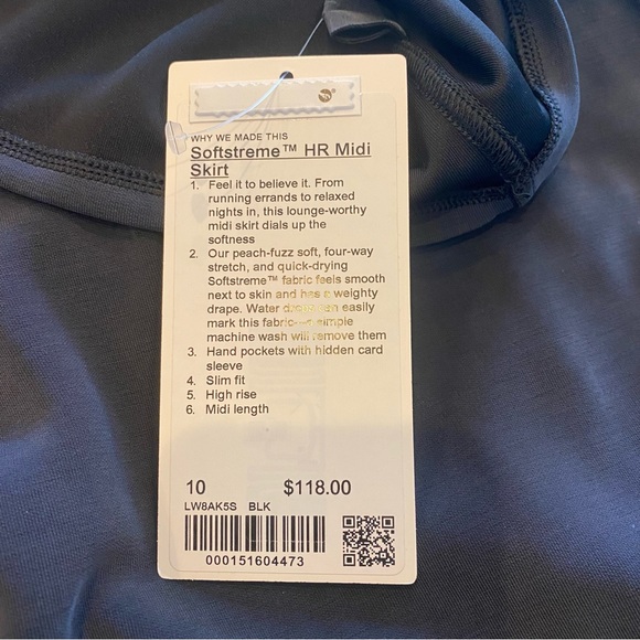 Lululemon softstreme midi skirt size 10 - Picture 4 of 6